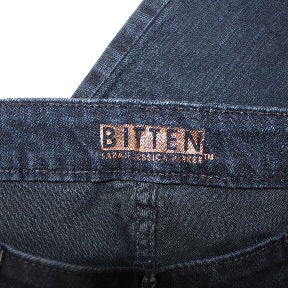 Bitten by‎ Sarah Jessica Parker Vintage Dark Blue Jeans Size 10 Long - Picture 4 of 6